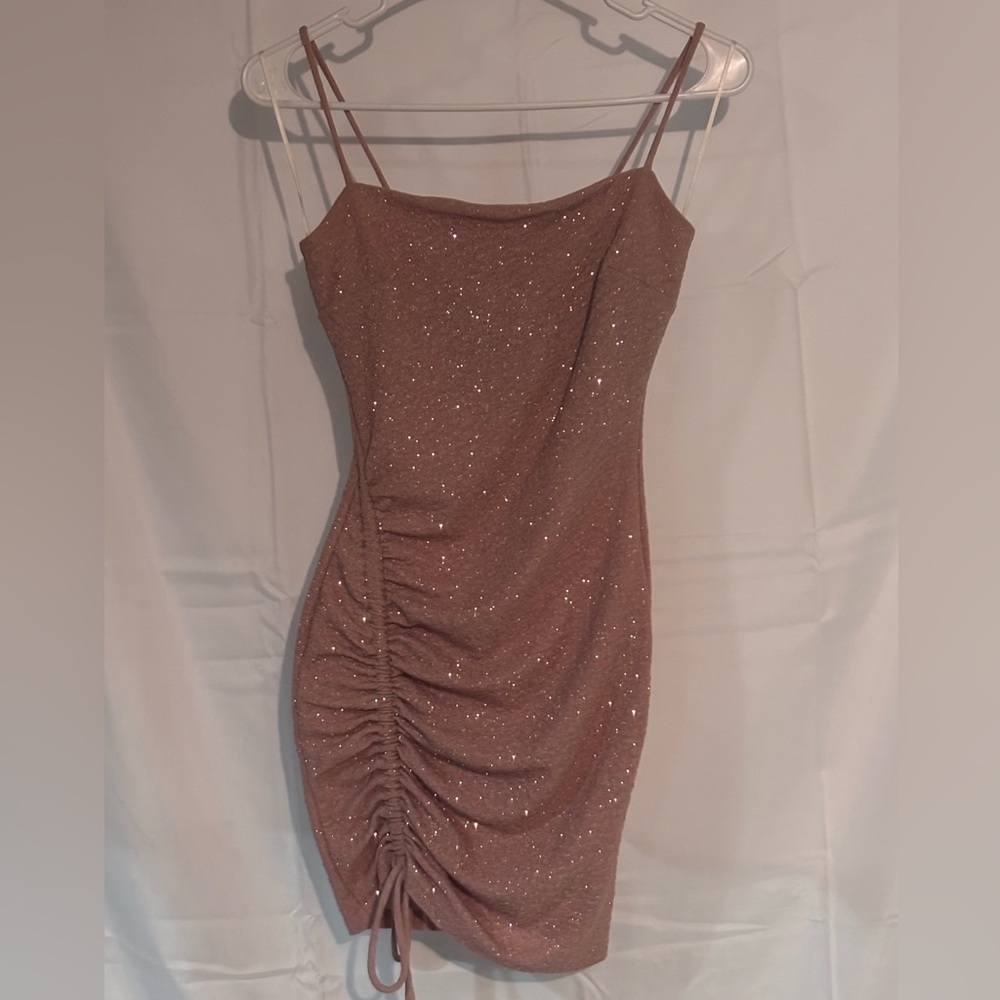 Windsor Light Pink Ruched Bodycon Mini Dress
